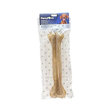 Fancy Paws Naturel Press Kemik 25 CM Jumbo Boy | Köpek Diş Kaşıma ve Çiğneme Ödülü