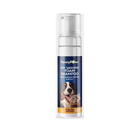 Fancy Paws Durulama Gerektirmeyen Köpük Şampuan Bal Özlü 200ml