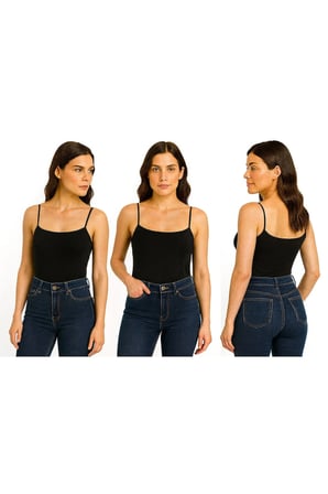 body ip askılı model örme kumaş viskon siyah ve beyaz renk