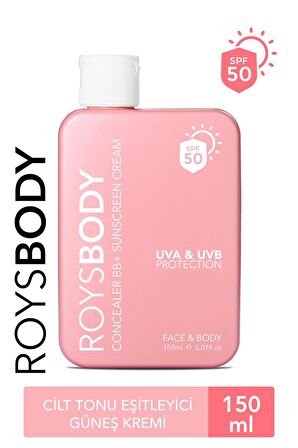 ROYS Beauty Renkli Cilt Tonu Eşitleyici Güneş Kremi 150 ml Spf 50