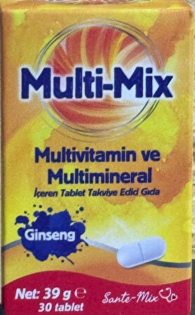 multi-mix ginseng 30 tablet
