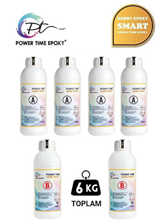 6 KG Hobi Epoxy Smart/ Şeffaf Epoksi Reçine Ince Döküm