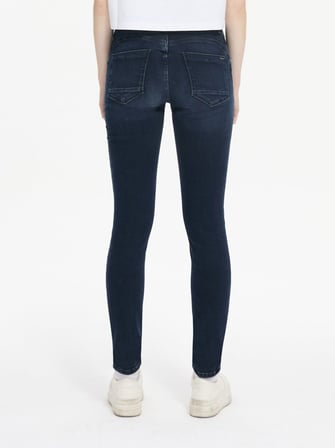 Jonna B Dar Paça Yüksek Bel Mid Indigo Jean Pantolon