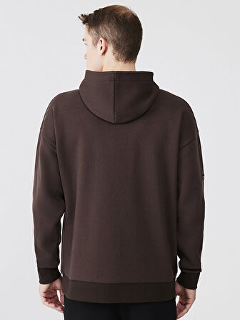 Sloganlı Kapüşonlu Sweatshırt