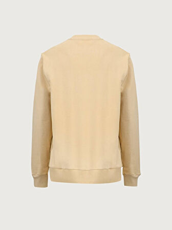 Sıgnlı Sıfır Yaka Uzun Kollu Regular Fit Sweatshırt