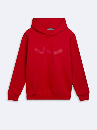 Sıgnlı Kapüşonlu Fermuarsız Regular Fit Sweatshırt