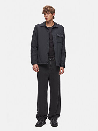 Gömlek Yaka Teknık Lacivert Mont