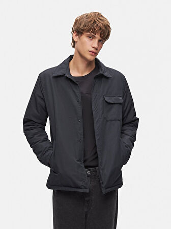 Gömlek Yaka Teknık Lacivert Mont