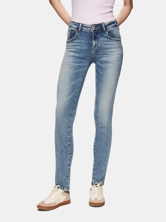 Fallon 201 Dar Paça Orta Bel Mid Indigo Jean Pantolon