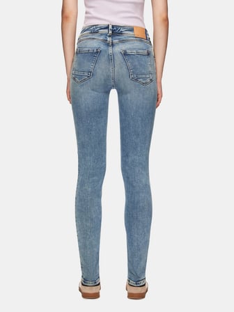 Fallon 201 Dar Paça Orta Bel Mid Indigo Jean Pantolon
