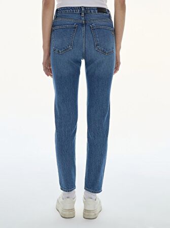 Ronna X Yüksek Bel Dar Paça Slim Jean Pantolon