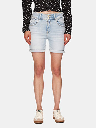 Rosına Orta Bel Jean Şort