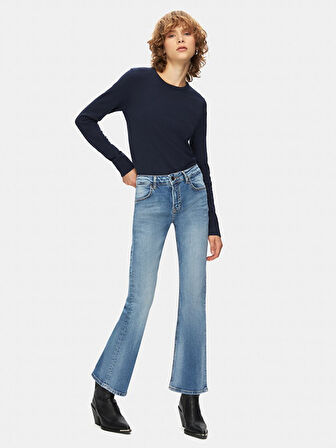 Lıssıe Cropped Flare Jean Pantolon