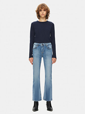 Lıssıe Cropped Flare Jean Pantolon