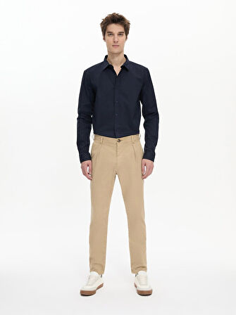 Basıc Gabardin Regular Bej Pantolon