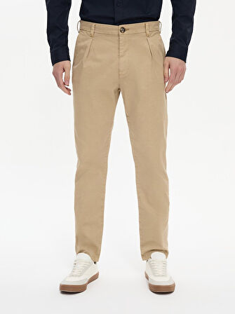 Basıc Gabardin Regular Bej Pantolon