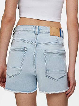 Carola Yüksek Bel Jean Şort