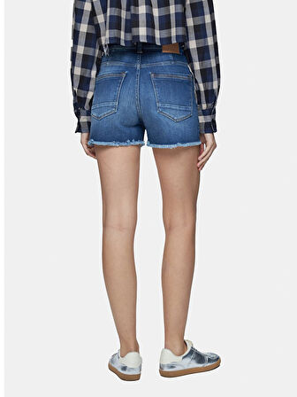 Carola Yüksek Bel Jean Şort