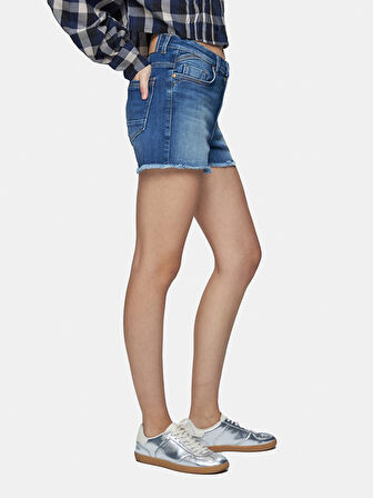 Carola Yüksek Bel Jean Şort