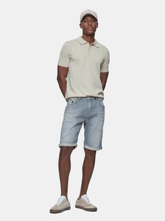 Lance Z Dar Kesim Orta Bel Mid Indigo Bermuda