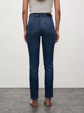 Ronna X Dar Paça Yüksek Bel Jean Pantolon