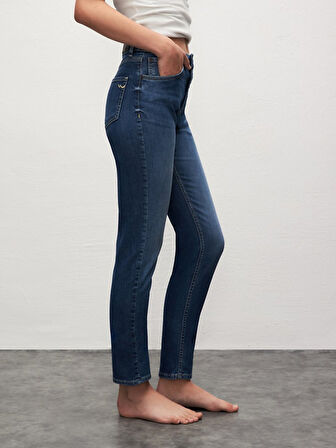 Ronna X Dar Paça Yüksek Bel Jean Pantolon