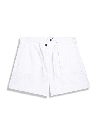 Basıc Gabardin Regular Mini Beyaz Şort