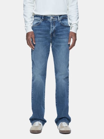 Tınman 401 Orta Bel Düz Paça Mid Indigo Jean Pantolon