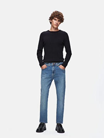 Hollywood Y Düz Paça Orta Bel Jean Pantolon