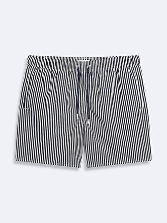 Çizgili Regular Lacivert Deniz Şort