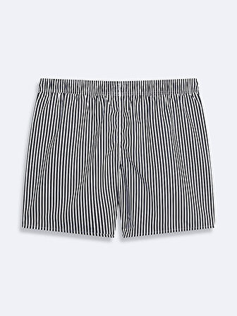 Çizgili Regular Lacivert Deniz Şort