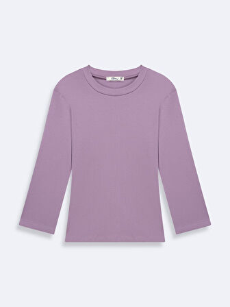 Uzun Kollu Sıfır Yaka Basic Karışık Sweatshırt