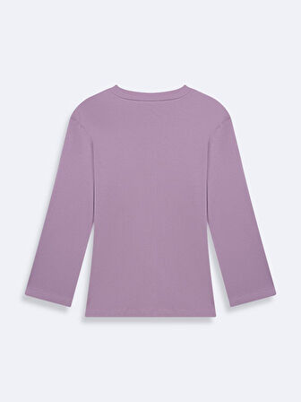 Uzun Kollu Sıfır Yaka Basic Karışık Sweatshırt