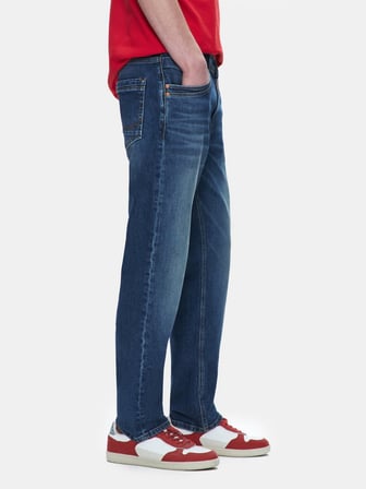 Rıcarlo Dar Paça Orta Bel Mid Indigo Jean Pantolon