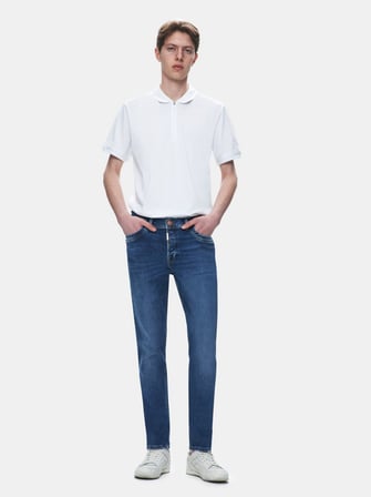 Servando 600 Dar Paça Orta Bel Mid Indigo Jean Pantolon