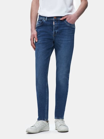 Servando 600 Dar Paça Orta Bel Mid Indigo Jean Pantolon