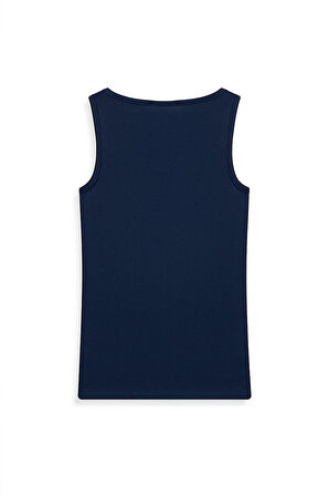 Kolsuz U Yaka Basıc Lacivert Atlet