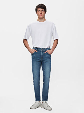 New Smarty Dar Paça Orta Bel Jean Pantolon