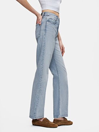 Vanetta Düz Paça Yüksek Bel Jean Pantolon