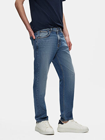 Lıoren Düz Paça Orta Bel Jean Pantolon