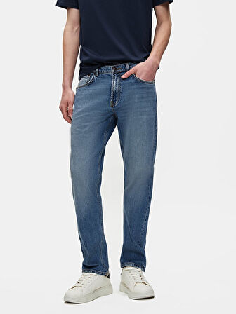 Lıoren Düz Paça Orta Bel Jean Pantolon