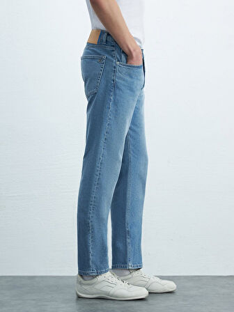 Lıoren Düz Paça Orta Bel Jean Pantolon