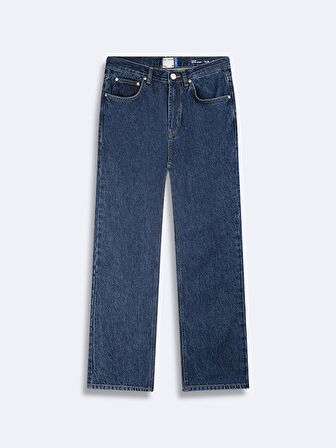 Lıoren Düz Paça Orta Bel Jean Pantolon
