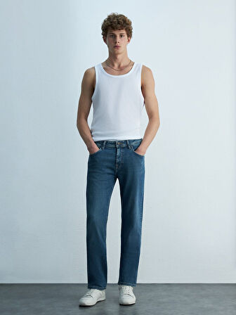 Paul P Düz Paça Orta Bel Jean Pantolon