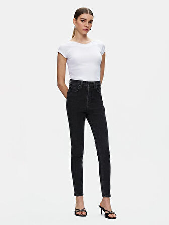 Marcella X Dar Paça Yüksek Bel Jean Pantolon