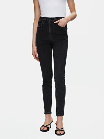 Marcella X Dar Paça Yüksek Bel Jean Pantolon