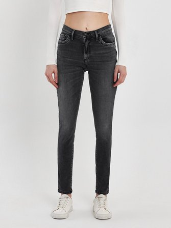 Jonna 100 Dar Paça Yüksek Bel Mid Indigo Jean Pantolon