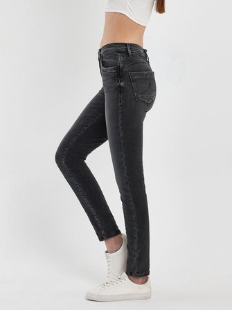 Jonna 100 Dar Paça Yüksek Bel Mid Indigo Jean Pantolon