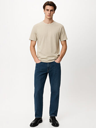 Kısa Kollu Sıfır Yaka Basic Yeşil T-shırt