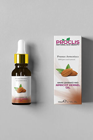PROCLİS Kayısı Çekirdeği Yağı %100 Doğal Bitkisel Sabit Yağ, Apricot Kernel Oil, Prunus Armeniaca 50 ml